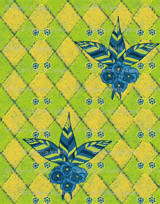Mardi_gras (Pansies and feathers)