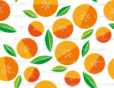 oranges on white