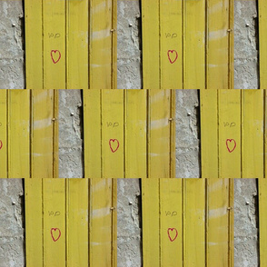 Love on a Mustard Door