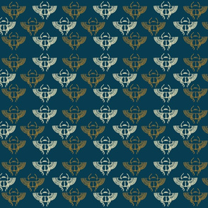 Scarabs on Blue