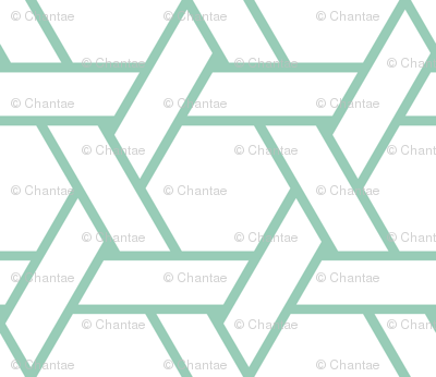 kagome outline in jade