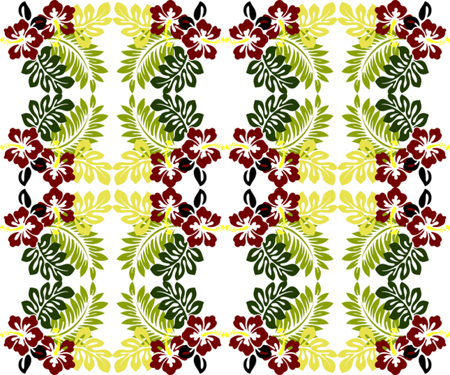 hibiscus swirl fabric by nascustomwallcoverings on Spoonflower - custom fabric