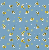Blue Daisy Bow