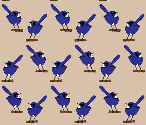 Fairy Wrens fabric by heartfullofbirds on Spoonflower - custom fabric