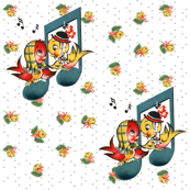 Vintage Chirpy Birds