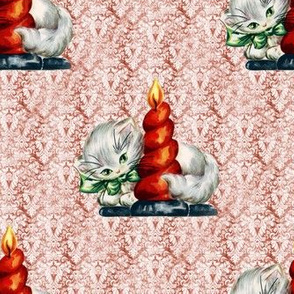 Vintage Christmas Kitten