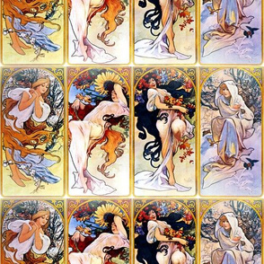 Alfons Mucha Four Seasons