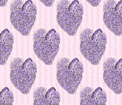 Shabby Heart  fabric by mandamacabre on Spoonflower - custom fabric