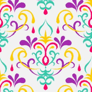 Ikat damask large - multicolor