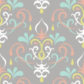 ikat damask large - pastel