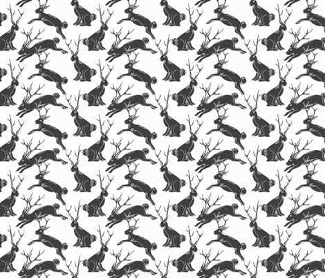 black_jackalopes fabric by holli_zollinger on Spoonflower - custom fabric