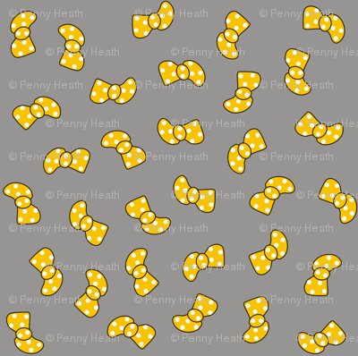 Yellow Bowtie on Grey