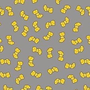 Yellow Bowtie on Grey