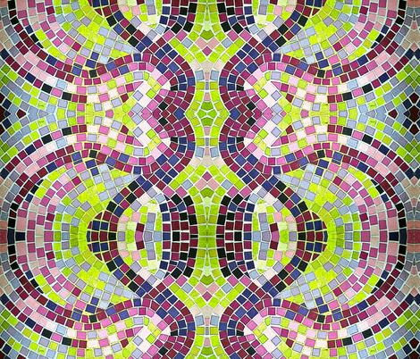 Mosaic Purple Tiles fabric by cvoorhee on Spoonflower - custom fabric