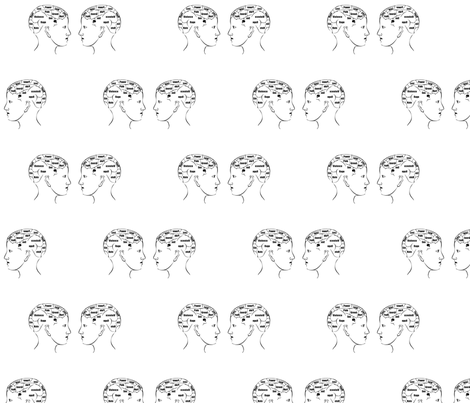 Phrenology fabric by slickandhisruin on Spoonflower - custom fabric
