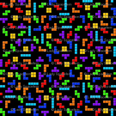 tetris squares on black