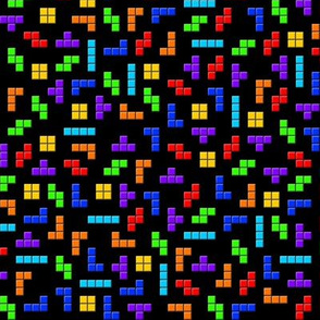 tetris squares on black