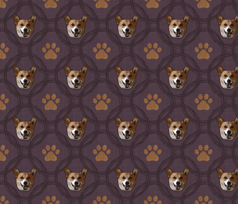 Corgi Circles fabric by dianef on Spoonflower - custom fabric