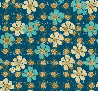 Speckled blooms large scale