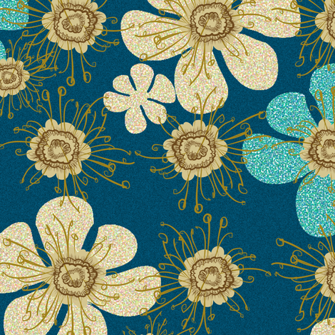 Speckled blooms large scale fabric by motiver on Spoonflower - custom fabric