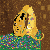 Klimts_Kats 8"x8"