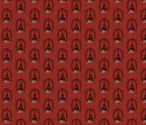 Paris in Red fabric by parasol_designs on Spoonflower - custom fabric