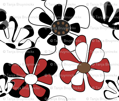 red flower ocean