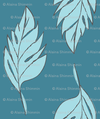 Feathered Plume - Blue