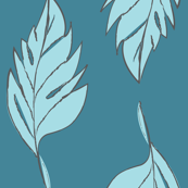 Feathered Plume - Blue