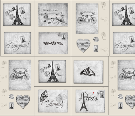 Postcards for pin-cushions fabric by karaskye on Spoonflower - custom fabric