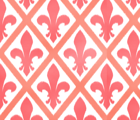 pink fleur lattice fabric by amybethunephotography on Spoonflower - custom fabric