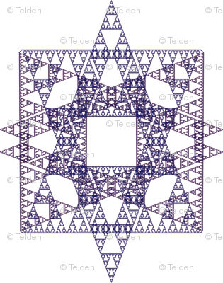 Plum Triangles, Squares and Stars Fractal - Oh, My!