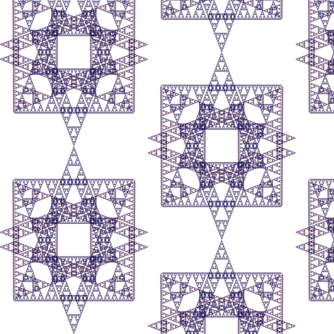 Plum Triangles, Squares and Stars Fractal - Oh, My! fabric by telden on Spoonflower - custom fabric