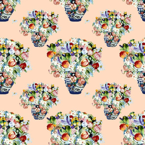 Elizabeth Wu's flowers on peach
