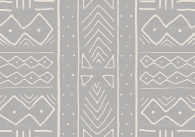 Mudcloth in bone on ash