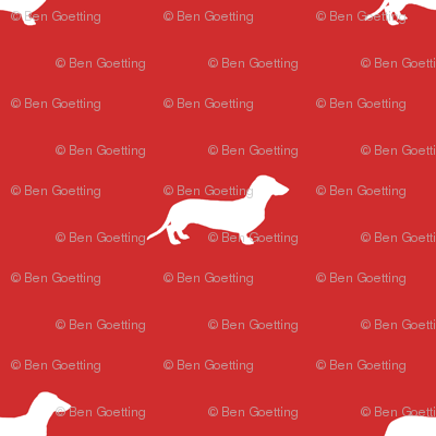 Dachshund Dots Red