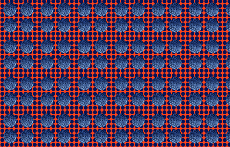 Blue Loves Orange fabric by lesfleursdemimi on Spoonflower - custom fabric