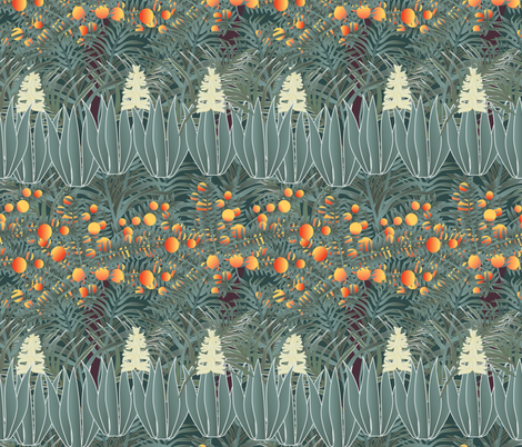 orange tree 3 fabric by kociara on Spoonflower - custom fabric