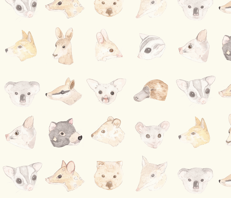 Australian Mammals fabric by meganmckean on Spoonflower - custom fabric