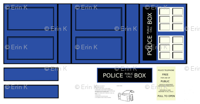 Police Box Messenger Bag Cut-and-sew