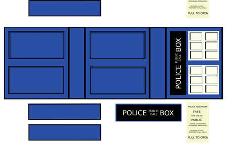Police Box Messenger Bag Cut-and-sew fabric by erin_k on Spoonflower - custom fabric