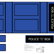 Police Box Messenger Bag Cut-and-sew