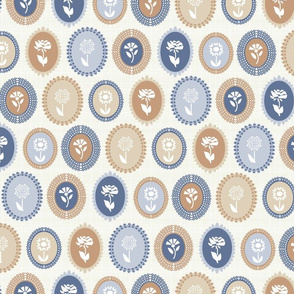 cameo flora- purple/blue