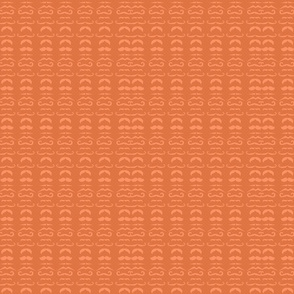 Orange Mustache Fabric