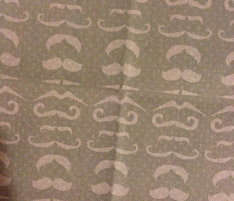 Dark Gray Mustache Fabric