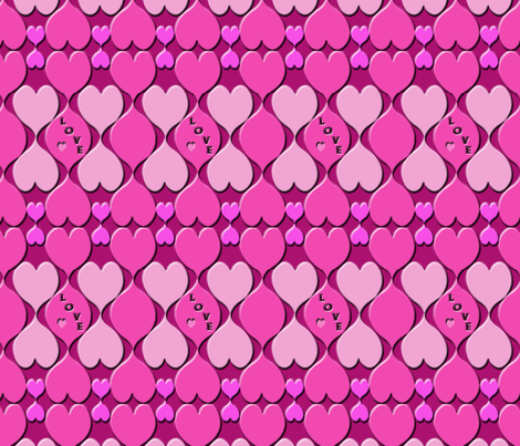 Love Hearts  fabric by nezumiworld on Spoonflower - custom fabric