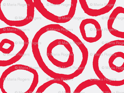 Red Circles on White