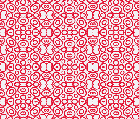 Red Circles on White fabric by bymarie on Spoonflower - custom fabric