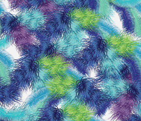 party feathers 2 fabric by kociara on Spoonflower - custom fabric