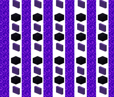 Minecraft_nether-obsidian fabric by ceruleana_fiber_arts on Spoonflower - custom fabric